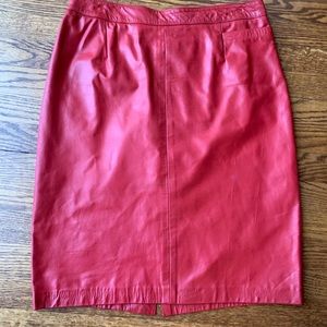 Vintage Leather skirt made by COMINT in Argentina